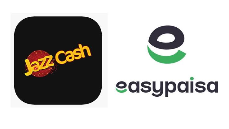 Jaaz cash and easy paisa 